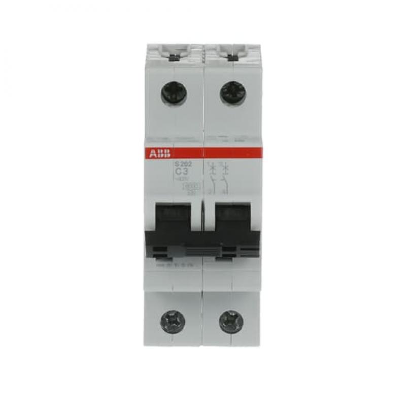 ABB S202-C3 Sicherungsautomat C-Char.,6kA,3A,2P