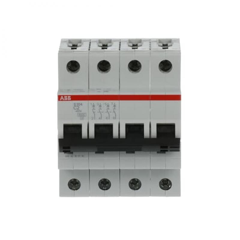 ABB S204-C2 Sicherungsautomat C-Char., 6 kA, 2 A, 4P