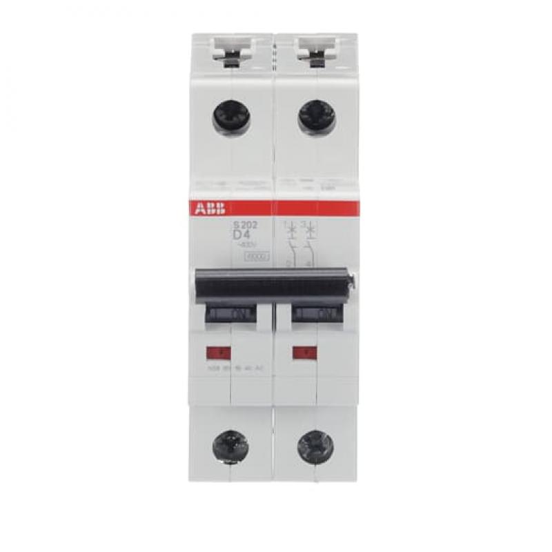 ABB S202-D4 Sicherungsautomat D-Char., 6 kA, 4 A, 2P