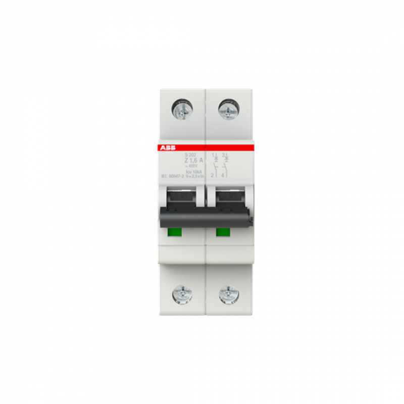 ABB S202-Z1.6 Sicherungsautomat Z-Char., 6 kA, 1.6 A, 2P
