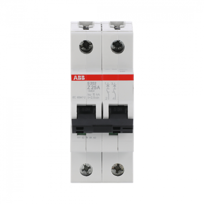ABB S202-Z25 Sicherungsautomat Z-Char., 6 kA, 25 A, 2P