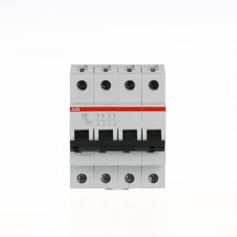 ABB S204-D2 Sicherungsautomat D-Char., 6 kA, 2 A, 4P