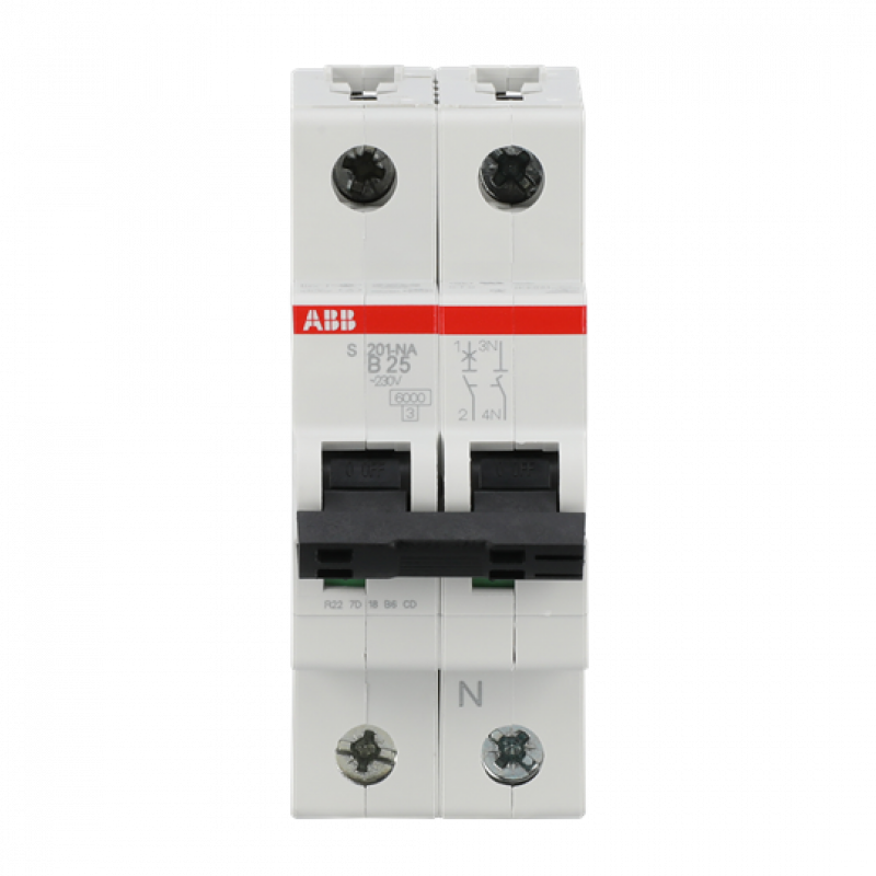 ABB S201-B25NA Sicherungsautomat B-Char., 6 kA, 25 A, 1P+NA
