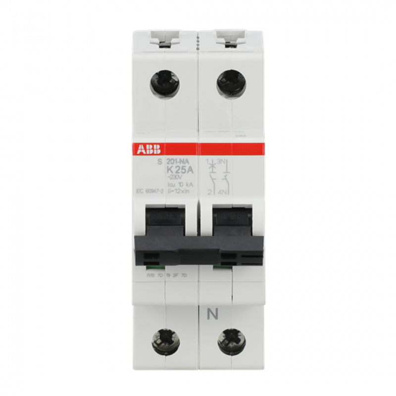 ABB S201-K25NA Sicherungsautomat K-Char., 6 kA, 25 A, 1P+NA