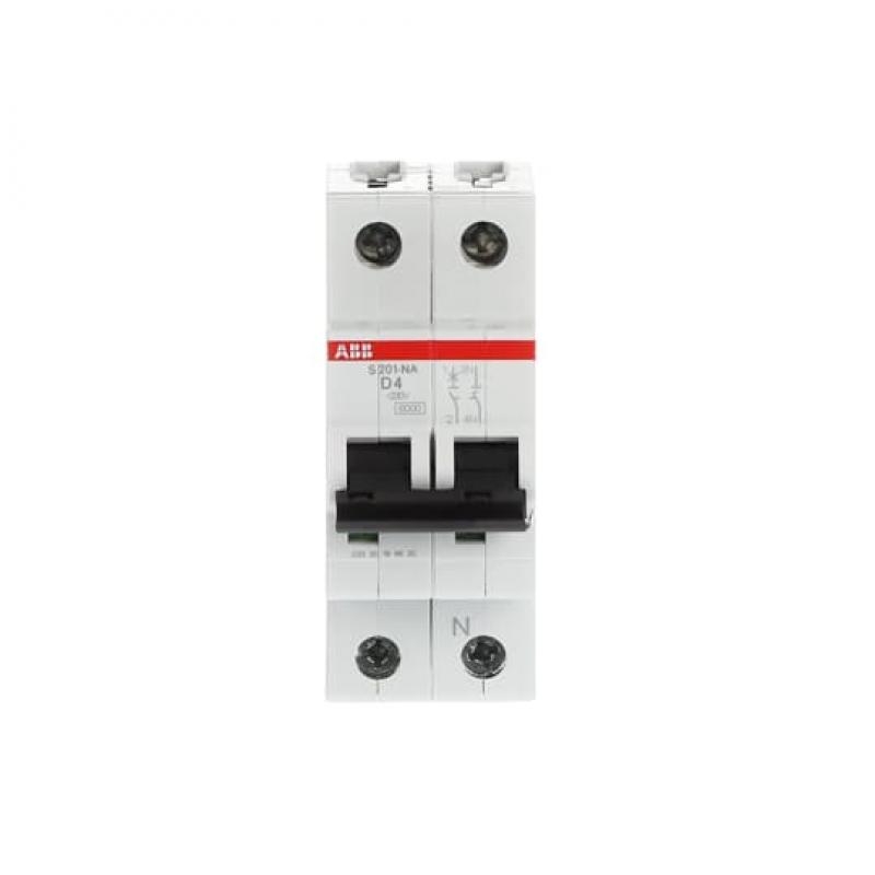 ABB S201-D4NA Sicherungsautomat D-Char., 6 kA, 4 A, 1P+NA