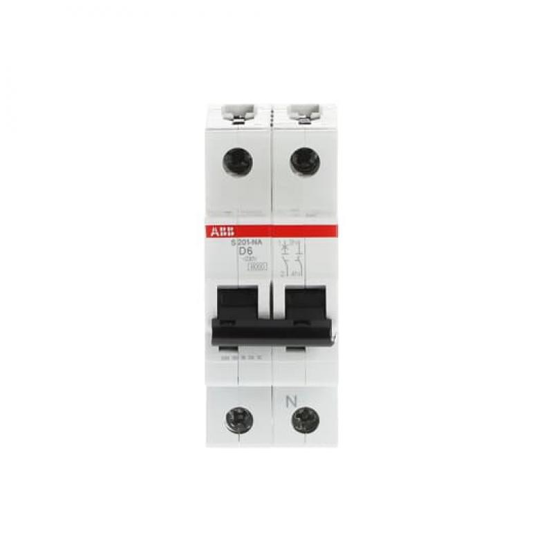 ABB S201-D6NA Sicherungsautomat D-Char., 6 kA, 6 A, 1P+NA