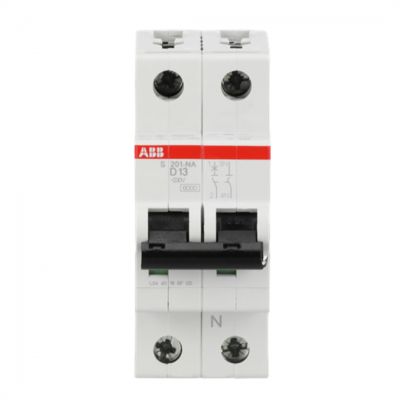 ABB S201-D13NA Sicherungsautomat D-Char., 6 kA, 13 A, 1P+NA