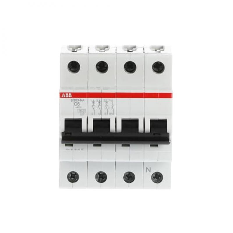 ABB S203-C6NA Sicherungsautomat C-Char., 6 kA, 6 A, 3P+NA