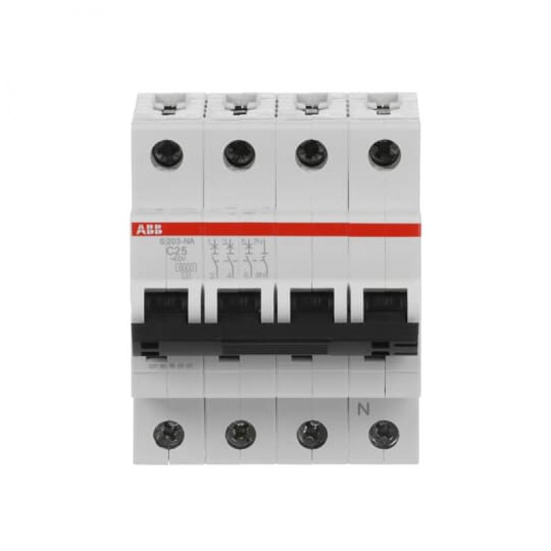 ABB S203-C25NA Sicherungsautomat C-Char., 6 kA, 25 A, 3P+NA