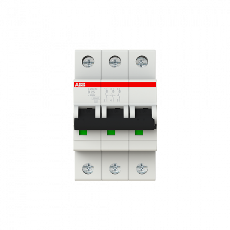 ABB S203M-B25 Sicherungsautomat B-Char., 10 kA, 25 A, 3P
