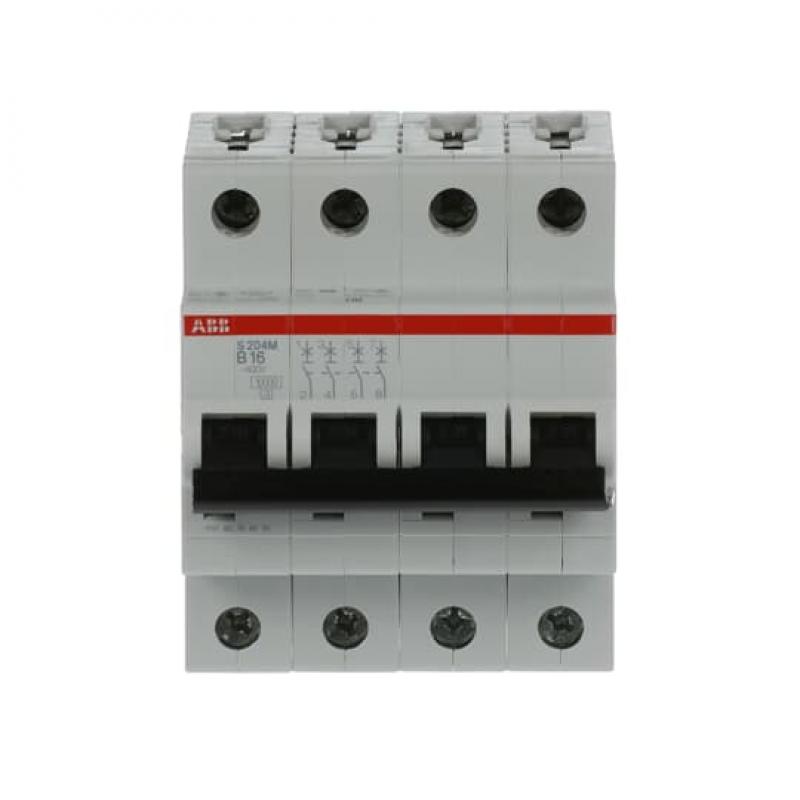 ABB S204M-B16 Sicherungsautomat B-Char., 10 kA, 16 A, 4P