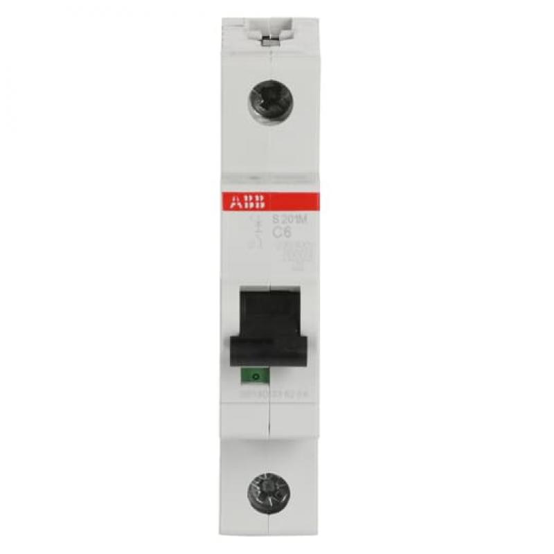 ABB S201M-C6 Sicherungsautomat C-Char., 10 kA, 6 A, 1P