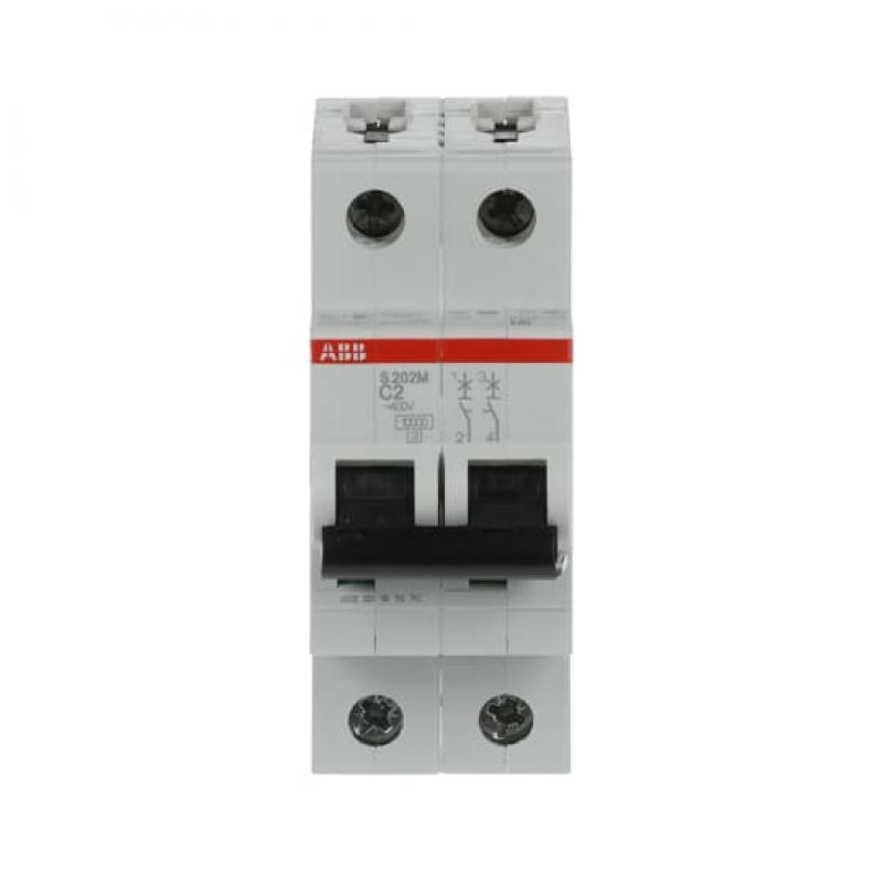 ABB S202M-C2 Sicherungsautomat C-Char., 10 kA, 2 A, 2P