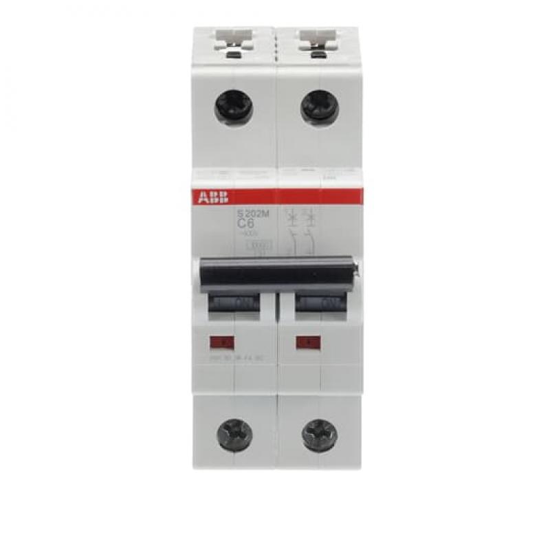 ABB S202M-C6 Sicherungsautomat C-Char., 10 kA, 6 A, 2P