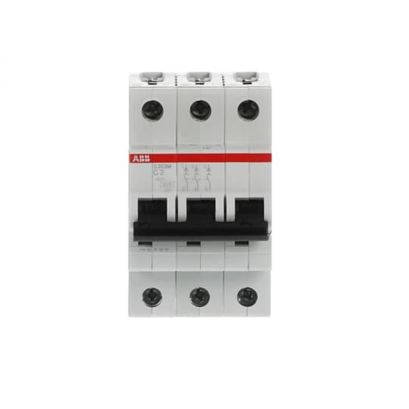 ABB S203M-C2 Sicherungsautomat C-Char., 10 kA, 2 A, 3P