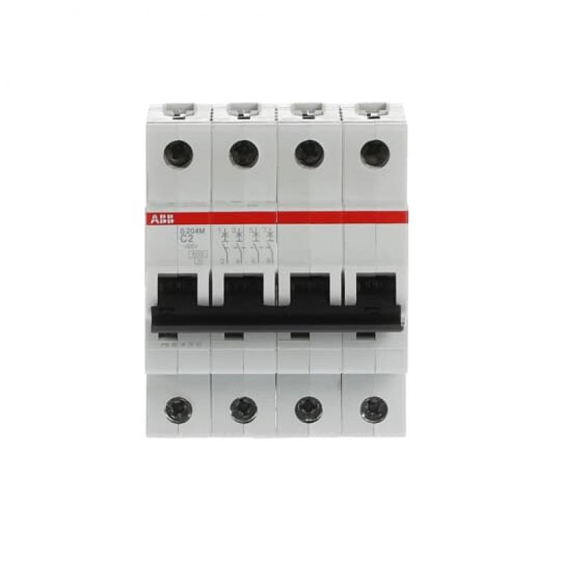 ABB S204M-C2 Sicherungsautomat C-Char., 10 kA, 2 A, 4P