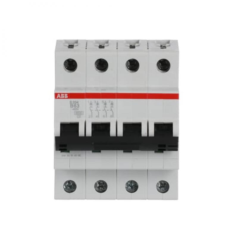 ABB S204-B63 Sicherungsautomat B-Char., 6 kA, 63 A, 4P