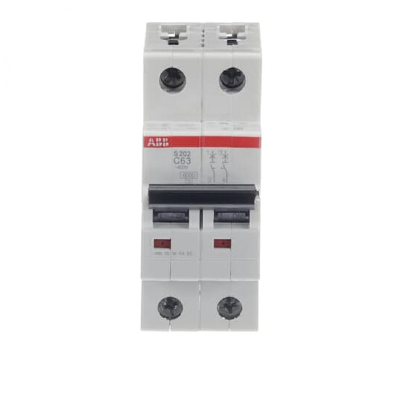 ABB S202-C63 Sicherungsautomat C-Char., 6 kA, 63 A, 2P