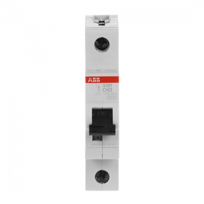 ABB S201-D63 Sicherungsautomat D-Char., 6 kA, 63 A, 1P