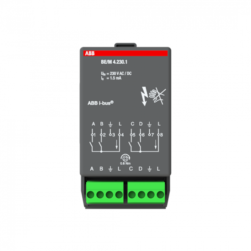 ABB BE/M4.230.1 Binäreingangsmodul, 4fach, 230 V