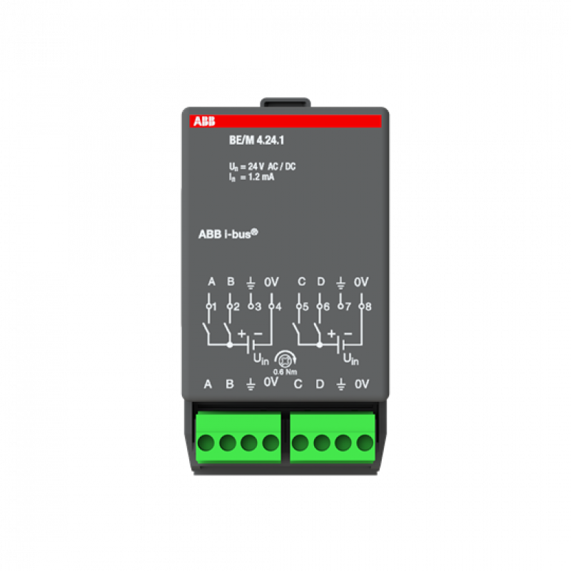 ABB BE/M4.24.1 Binäreingangsmodul, 4fach, 24 V
