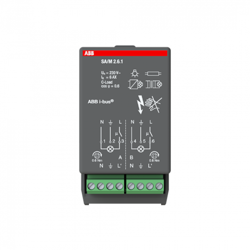 ABB SA/M2.6.1 Schaltaktormodul, 2fach, 6 A