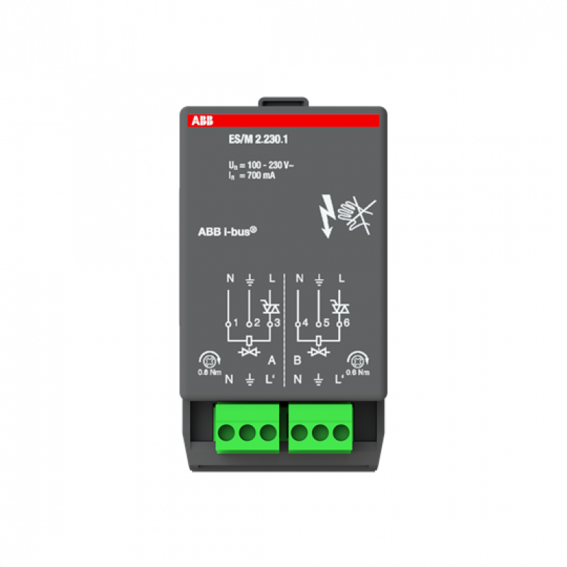 ABB ES/M2.230.1 Elektronisches Schaltaktormodul, 2fach, 230 V