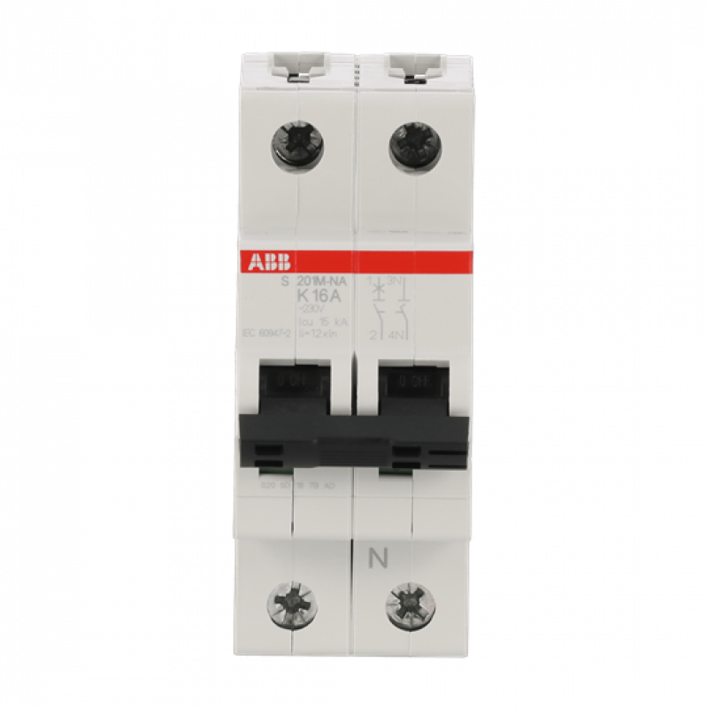 ABB S201M-K16NA Sicherungsautomat K-Char., 10 kA, 16 A, 1P+NA