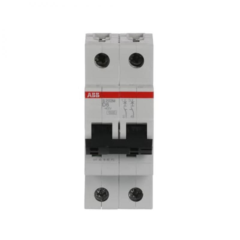 ABB S202M-D6 Sicherungsautomat D-Char., 10 kA, 6 A, 2P