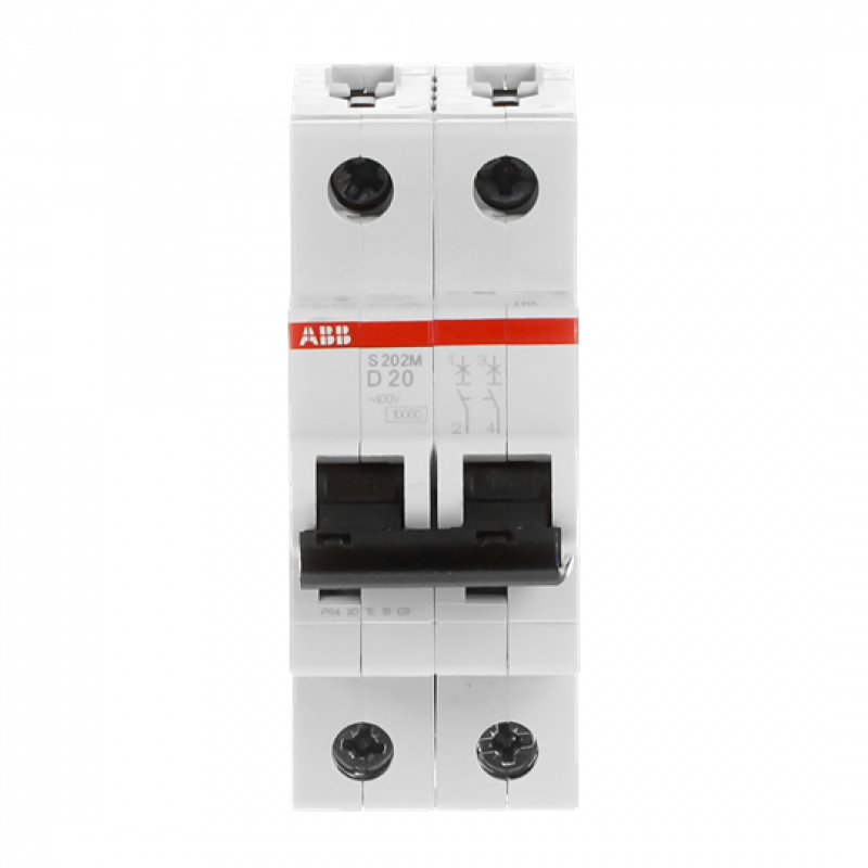 ABB S202M-D20 Sicherungsautomat D-Char., 10 kA, 20 A, 2P