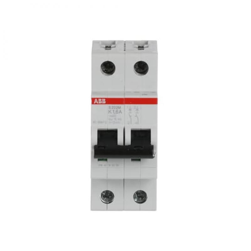 ABB S202M-K1.6 Sicherungsautomat K-Char., 10 kA, 1.6 A, 2P