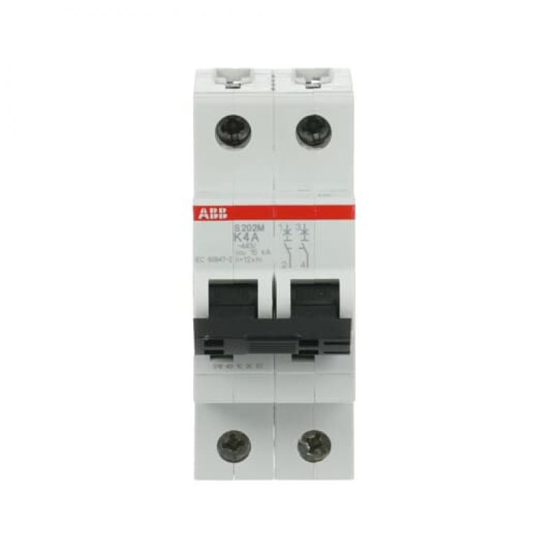 ABB S202M-K4 Sicherungsautomat K-Char., 10 kA, 4 A, 2P
