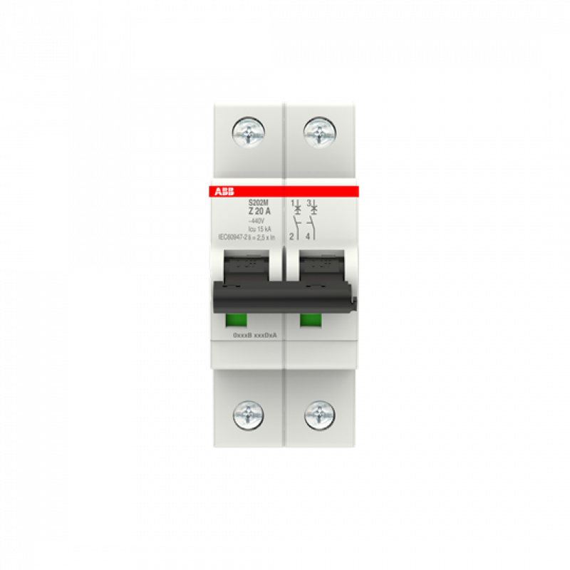ABB S202M-Z20 Sicherungsautomat Z-Char., 10 kA, 20 A, 2P