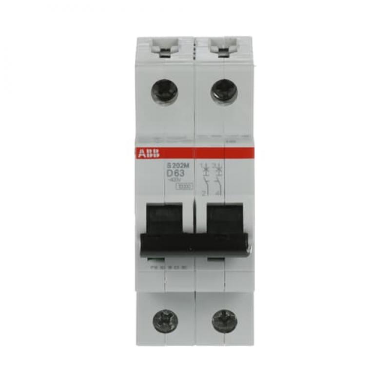 ABB S202M-D63 Sicherungsautomat D-Char., 10 kA, 63 A, 2P