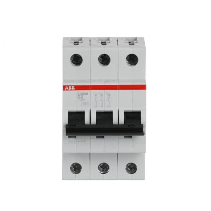 ABB S203M-D2 Sicherungsautomat D-Char., 10 kA, 2 A, 3P