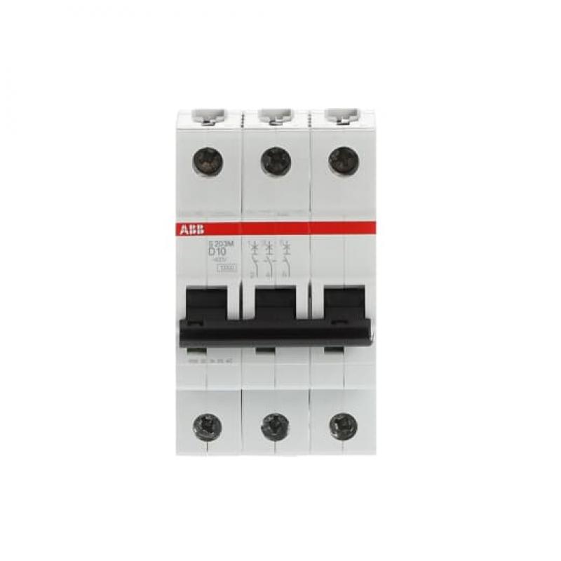 ABB S203M-D10 Sicherungsautomat D-Char., 10 kA, 10 A, 3P