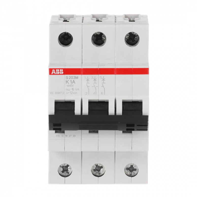 ABB S203M-K1 Sicherungsautomat K-Char., 10 kA, 1 A, 3P