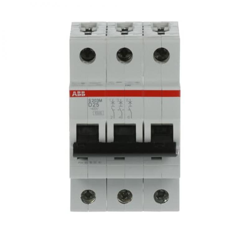 ABB S203M-D25 Sicherungsautomat D-Char., 10 kA, 25 A, 3P