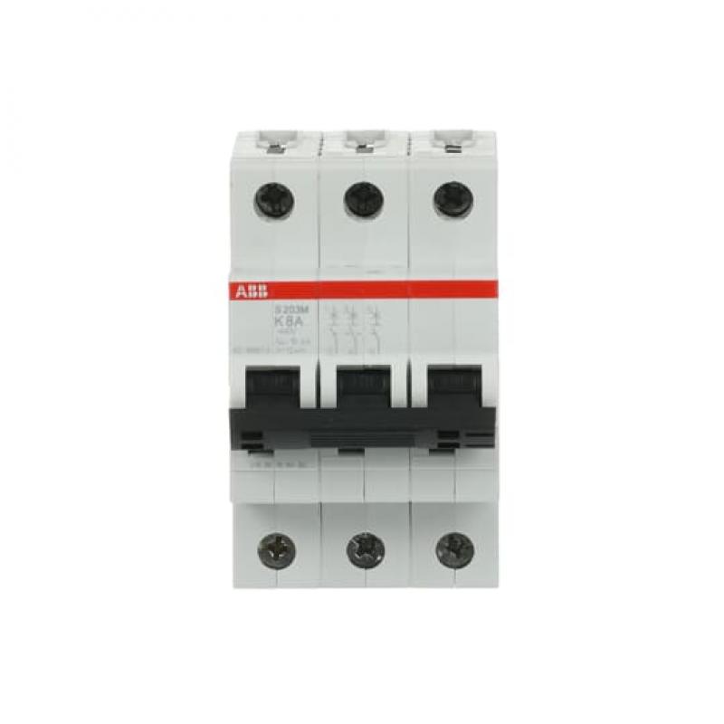 ABB S203M-K8 Sicherungsautomat K-Char., 10 kA, 8 A, 3P