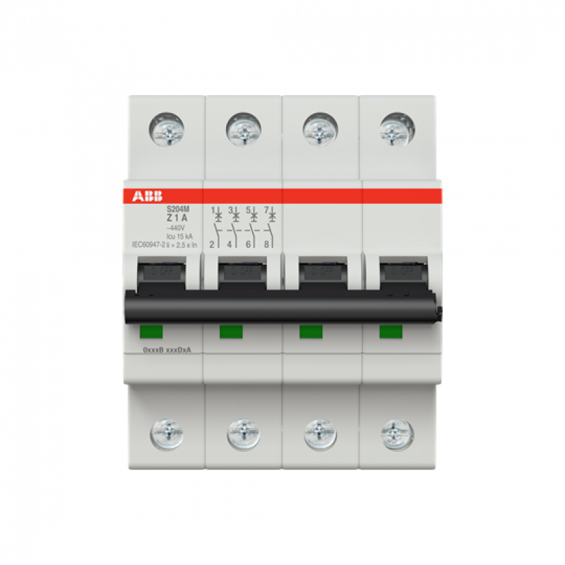 ABB S204M-Z1 Sicherungsautomat Z-Char., 10 kA, 1 A, 4P
