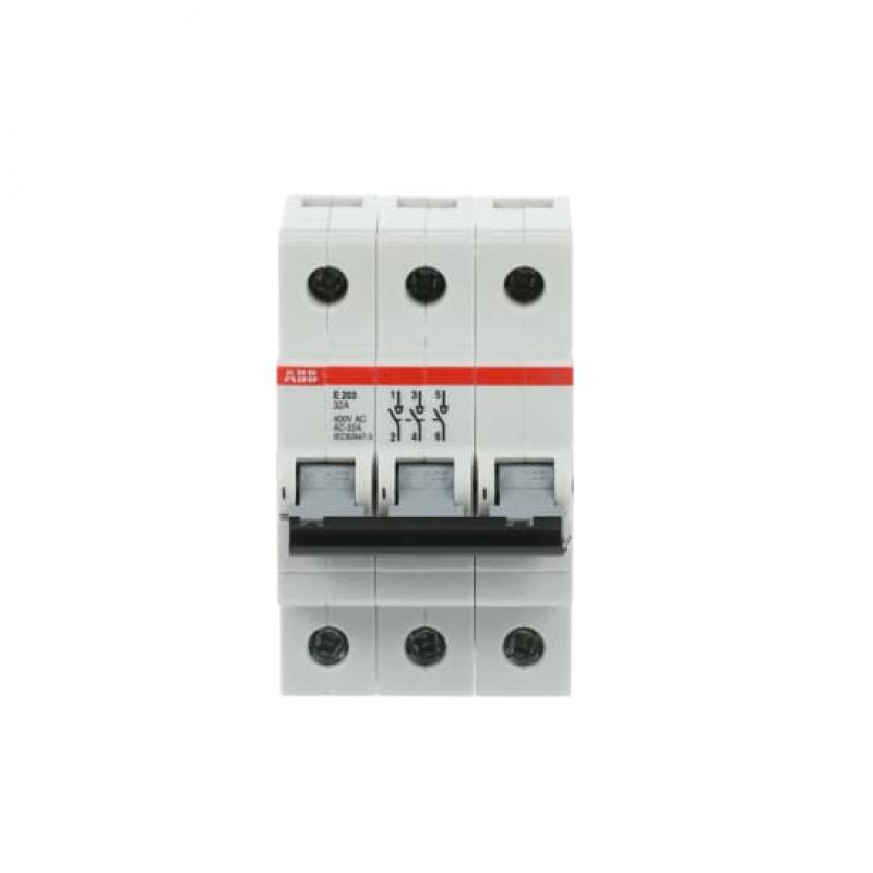ABB E203/32G Trennschalter 3P, 32 A, Schaltgriff grau, Änderung Ursprung + Gebrauchskategorie