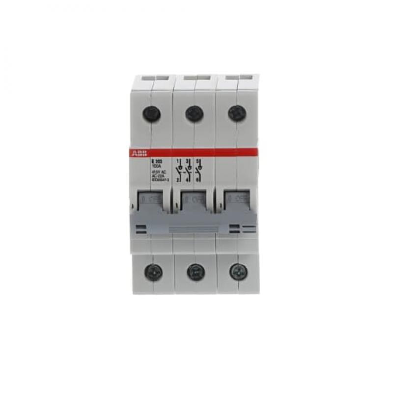 ABB E203/100G Trennschalter 3P, 100 A Schaltgriff grau, Änderung Ursprung + Gebrauchskategorie