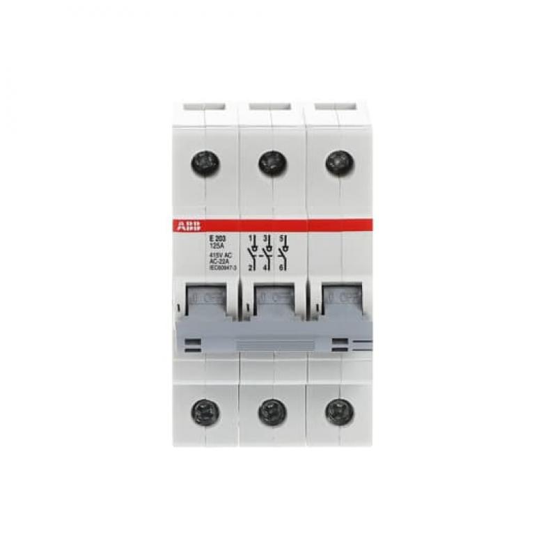 ABB E203/125G Trennschalter 3P, 125 A, Schaltgriff grau