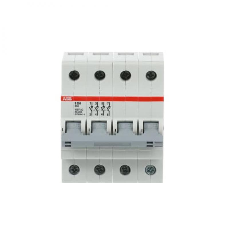 ABB E204/80G Trennschalter 4P, 80 A, Schaltgriff grau, Änderung Ursprung + Gebrauchskategorie