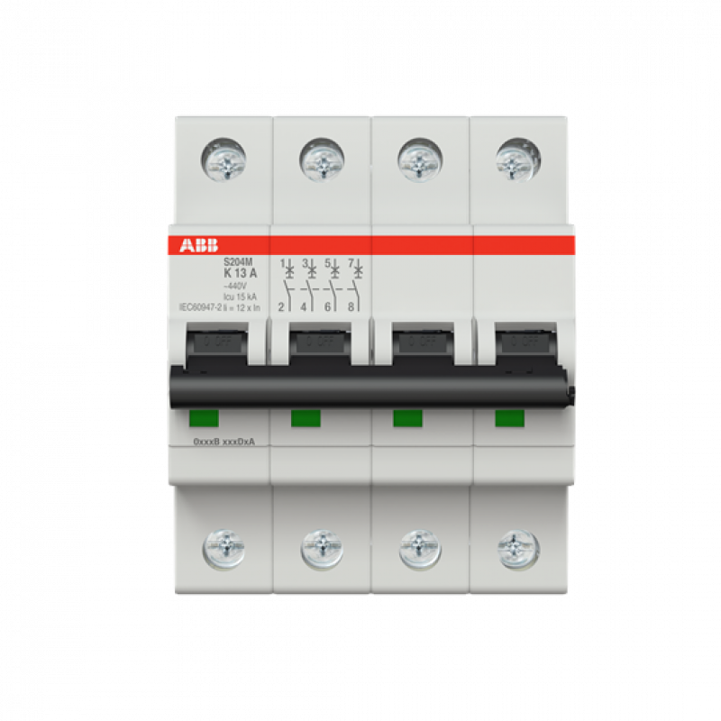 ABB S204M-K13 Sicherungsautomat K-Char., 10 kA, 13 A, 4P