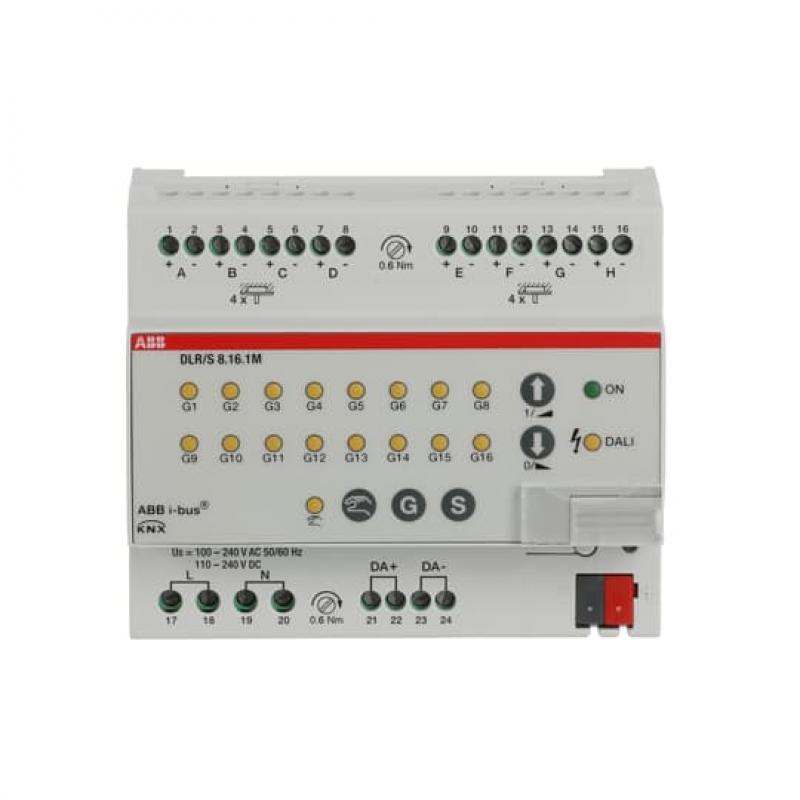 ABB DLR/S8.16.1M DALI-Lichtregler, 8fach, manuelle Bedienung, REG