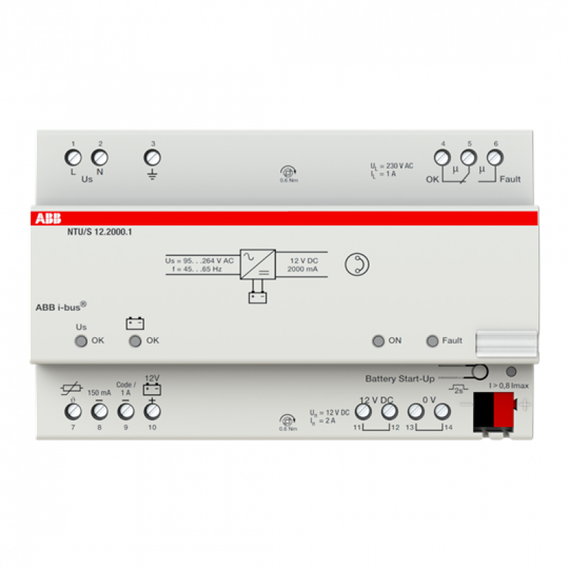 ABB NTU/S12.2000.1 Unterbrechungsfreies Netzteil 12 V DC, 2 A