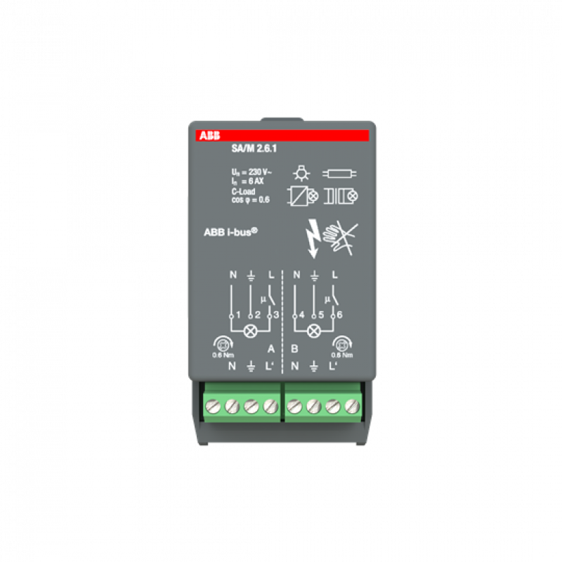 ABB SA/M2.16.1 Schaltaktormodul, 2fach, 16 A