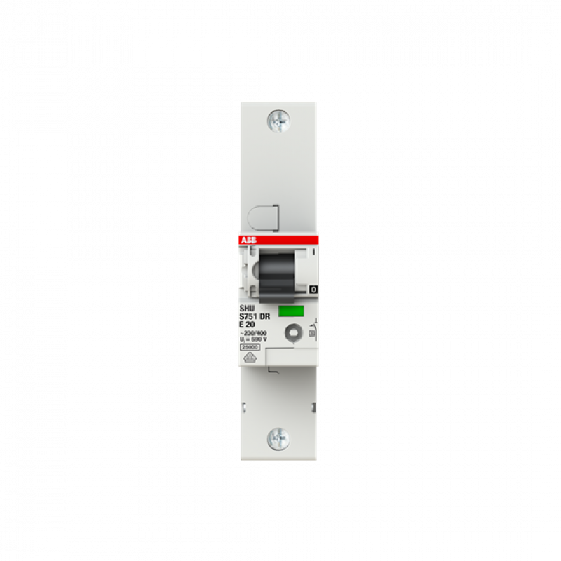 ABB S751DR-E20 Hauptleitungsschutzschalter SH-Schalter in E-Char., 25kA, 20A, 1P