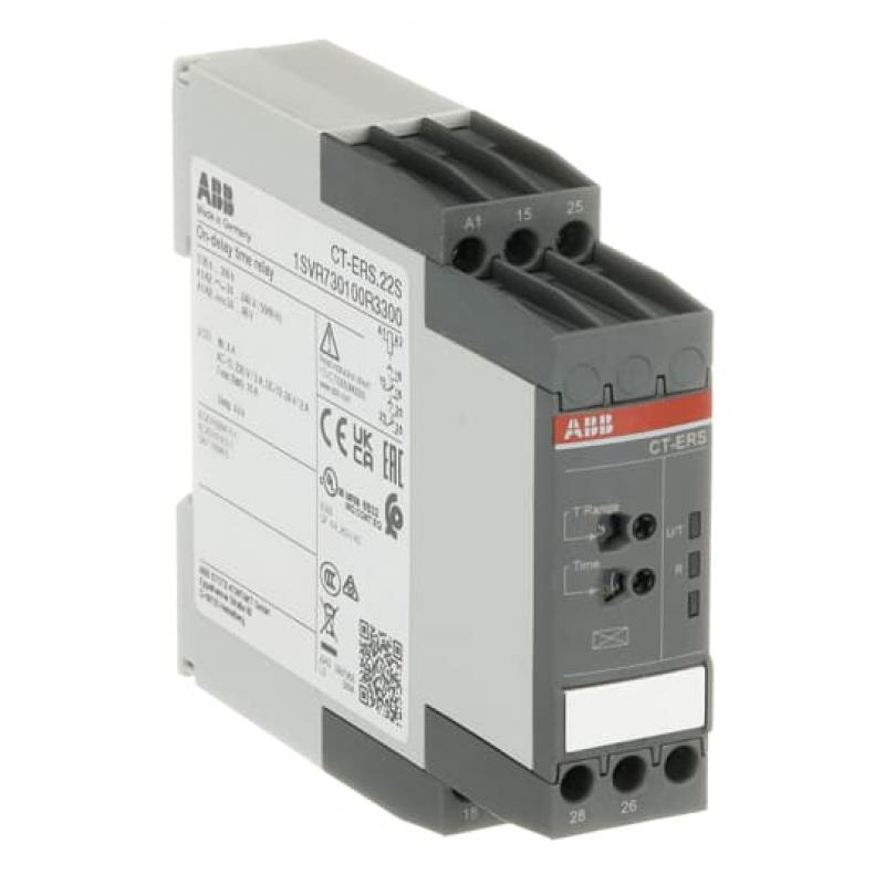 ABB CT-ERS.22S Zeitrelais, ansprechverzögert 2 WE, 24-48 VDC, 24-240 VAC Nachfolgegerät von 1SVR630100R3300